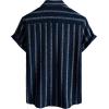 imageVATPAVE Mens Summer Striped Shirts Button Down Short Sleeve Vintage Beach Hawaiian Shirts with PocketNavy