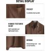 imageVATPAVE Mens Summer Striped Shirts Button Down Short Sleeve Vintage Beach Hawaiian Shirts with PocketPure Coffee