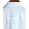 imageVATPAVE Mens Summer Striped Shirts Button Down Short Sleeve Vintage Beach Hawaiian Shirts with PocketPure White