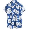 imageVATPAVE Mens Summer Striped Shirts Button Down Short Sleeve Vintage Beach Hawaiian Shirts with PocketRoyalblue White
