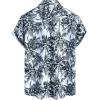 imageVATPAVE Mens Summer Striped Shirts Button Down Short Sleeve Vintage Beach Hawaiian Shirts with PocketWhite Blackgray