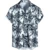 imageVATPAVE Mens Summer Striped Shirts Button Down Short Sleeve Vintage Beach Hawaiian Shirts with PocketWhite Blackgray