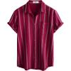 imageVATPAVE Mens Summer Striped Shirts Button Down Short Sleeve Vintage Beach Hawaiian Shirts with PocketWinered