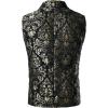 imageVATPAVE Mens Victorian Double Breasted Vest Gothic Steampunk WaistcoatSv16black