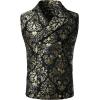 imageVATPAVE Mens Victorian Double Breasted Vest Gothic Steampunk WaistcoatSv16black