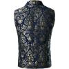 imageVATPAVE Mens Victorian Double Breasted Vest Gothic Steampunk WaistcoatSv16navy