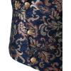 imageVATPAVE Mens Victorian Double Breasted Vest Gothic Steampunk WaistcoatSv18navy