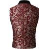 imageVATPAVE Mens Victorian Double Breasted Vest Gothic Steampunk WaistcoatSv18winered