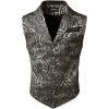 imageVATPAVE Mens Victorian Suit Vest Steampunk Gothic WaistcoatBeige Black