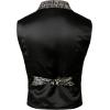 imageVATPAVE Mens Victorian Suit Vest Steampunk Gothic WaistcoatBeige Black