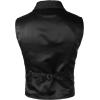 imageVATPAVE Mens Victorian Suit Vest Steampunk Gothic WaistcoatBlack