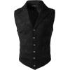 imageVATPAVE Mens Victorian Suit Vest Steampunk Gothic WaistcoatBlack