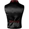 imageVATPAVE Mens Victorian Suit Vest Steampunk Gothic WaistcoatBlack Red