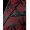 imageVATPAVE Mens Victorian Suit Vest Steampunk Gothic WaistcoatBlack Red