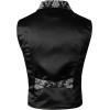 imageVATPAVE Mens Victorian Suit Vest Steampunk Gothic WaistcoatBlack Whit