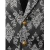 imageVATPAVE Mens Victorian Suit Vest Steampunk Gothic WaistcoatBlack Whit