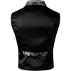 imageVATPAVE Mens Victorian Suit Vest Steampunk Gothic WaistcoatSilver
