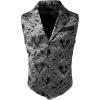 imageVATPAVE Mens Victorian Suit Vest Steampunk Gothic WaistcoatSilver