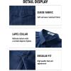 imageVATPAVE Mens Western Cowboy Shirts Button Up Shirts Long Sleeve Work Shirts for Men with Two PocketsRoyal Blue