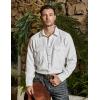 imageVATPAVE Mens Western Cowboy Shirts Button Up Shirts Long Sleeve Work Shirts for Men with Two PocketsWhite