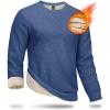 imageBoladeci Mens Full Sherpa Lined Crewneck Sweatshirts Premium Heavyweight Fleece Pullover Thick Thermal Cotton SweatShirtsGrey Blue