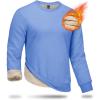imageBoladeci Mens Full Sherpa Lined Crewneck Sweatshirts Premium Heavyweight Fleece Pullover Thick Thermal Cotton SweatShirtsLight Blue