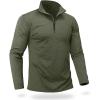imageBoladeci Mens Quarter Zip Pullover Premium Fleece Lined Heather Long Sleeve Golf Shirts Midweight 14 Half Zip SweatshirtsArmy Green