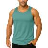 imageBoladeci Mens Tank Top Workout Athletic Quick Dry Lightweight Summer Beach Gym UPF 50 Sun Protection Sleeveless ShirtsGray Green