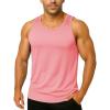 imageBoladeci Mens Tank Top Workout Athletic Quick Dry Lightweight Summer Beach Gym UPF 50 Sun Protection Sleeveless ShirtsPink