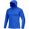 imageBoladeci Mens UPF 50 Sun Protection Lightweight Hoodie Shirts Long Sleeve Fishing Shirts SPF UV Hiking SwimBright Blue