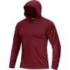 imageBoladeci Mens UPF 50 Sun Protection Lightweight Hoodie Shirts Long Sleeve Fishing Shirts SPF UV Hiking SwimBurgundy