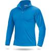 imageBoladeci Mens UPF 50 Sun Shirts 14 Zip Long Sleeve SPF UV Protection Lightweight Quick Dry Quarter Zip Golf ShirtsBlue