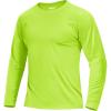imageBoladeci Mens UPF 80 Sun Shirts Long Sleeve Lightweight UV Protection SPF Shirts Rash Guard Swim TShirtsFluorescent Green