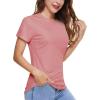 imageBoladeci Womens UPF 50 Sun Shirts UV Protection Short Sleeve Rash Guard Quick Dry Swim Hiking Tshirts Athletic Workout TopsAshes