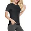 imageBoladeci Womens UPF 50 Sun Shirts UV Protection Short Sleeve Rash Guard Quick Dry Swim Hiking Tshirts Athletic Workout TopsBlack