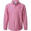 imageVATPAVE Boys Dress Shirts Long Sleeve Button Down Shirts Formal Uniform Solid Oxford ShirtRed
