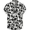 imageVATPAVE Mens 100 Cotton Hawaiian Shirts Floral Short Sleeve Button Down Shirts Summer Beach ShirtsBlack Peony