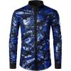 imageVATPAVE Mens Casual Luxury Print Dress Shirts Paisley Long Sleeve Button Down ShirtsBlue