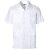 imageVATPAVE Mens Embroidered Cuban Guayabera Shirts Casual Button Down Short Sleeve Beach ShirtsWhite