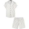 imageVATPAVE Mens Hawaiian Shirts Button Down Short Sleeve Beach Shirts Suits Summer Casual Aloha OutfitsWhite Flamingo