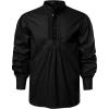 imageVATPAVE Mens Henley Pirate Shirts Gothic Victorian Long Sleeve Dress Shirts Cosplay Costume TopsDark Black