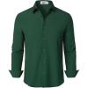 imageVATPAVE Mens Stretch Dress Shirts  Business Formal Long Sleeve Slim Fit Button Down Wedding Prom ShirtsBlack Green