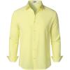 imageVATPAVE Mens Stretch Dress Shirts  Business Formal Long Sleeve Slim Fit Button Down Wedding Prom ShirtsLight Yellow