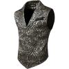 imageVATPAVE Mens Victorian Suit Vest Steampunk Gothic WaistcoatBeige Black
