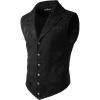 imageVATPAVE Mens Victorian Suit Vest Steampunk Gothic WaistcoatBlack