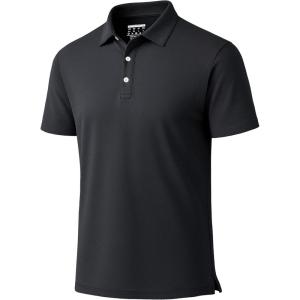 imageBoladeci Mens Golf Polo Shirts Short Sleeve Performance Quick Dry Breathable Work Business Casual ShirtsBlack