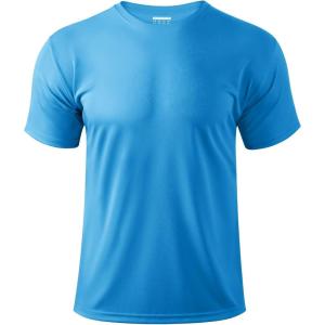 imageBoladeci Mens Swim Shirt Short Sleeve UPF 50 Sun Protection SPF UV Moisture Wicking Lightweight Quick Dry Rash GuardAzure