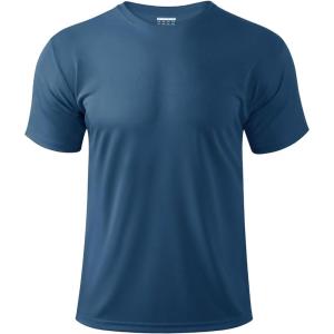 imageBoladeci Mens Swim Shirt Short Sleeve UPF 50 Sun Protection SPF UV Moisture Wicking Lightweight Quick Dry Rash GuardBlue Gray