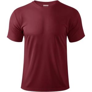 imageBoladeci Mens Swim Shirt Short Sleeve UPF 50 Sun Protection SPF UV Moisture Wicking Lightweight Quick Dry Rash GuardBurgundy