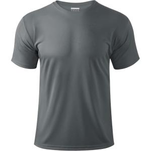 imageBoladeci Mens Swim Shirt Short Sleeve UPF 50 Sun Protection SPF UV Moisture Wicking Lightweight Quick Dry Rash GuardDark Gray